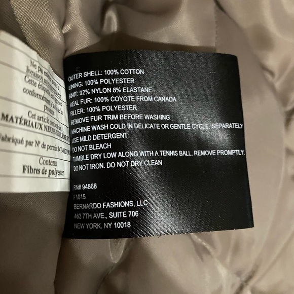 NWOT FUR Long Belted Parka With Fur Trim - Picture 7 of 12